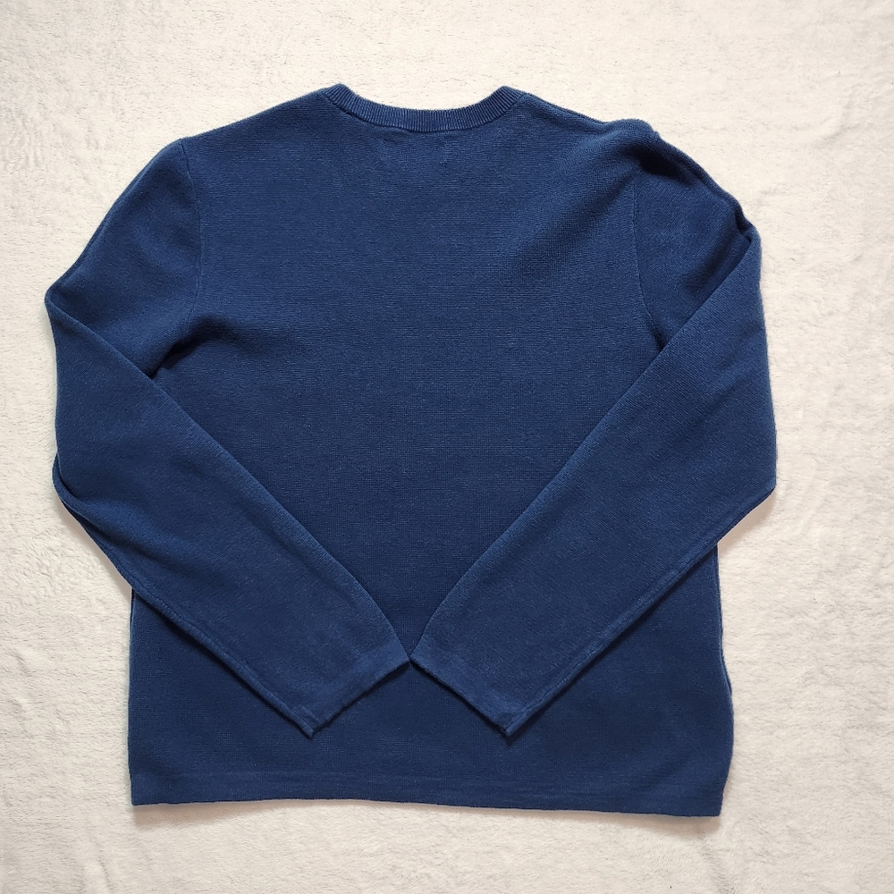 ORIGINAL PENGUIN Men's Crewneck Pullover Sweater Poseidon Blue Stripe Large - Picture 5 of 10